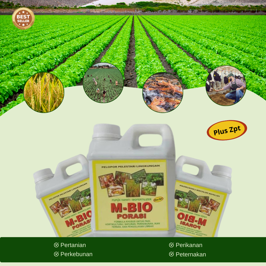 M-BIO pupuk organik cair serbaguna pelebat buah zpt mbio pupuk sayuran terbukti buah lebat 1L