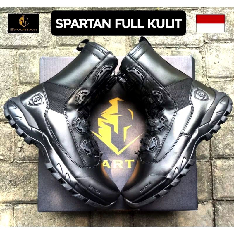 Sepatu Pdl Full kulit spartan Sol Tempur Sepatu pdh spartan tali putar sepatu exduma