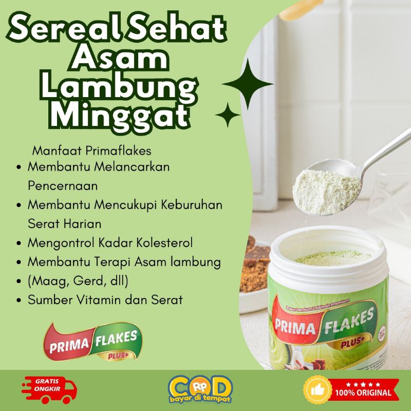 

Primaflakes bubur sereal gandum talbinah membantu redakan asam lambung gerd nutrisi kesehatan original