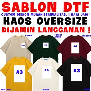 Sablon DTF Kaos Oversize KAOS SABLON CUSTOM DESIGN - HOONEYBEE