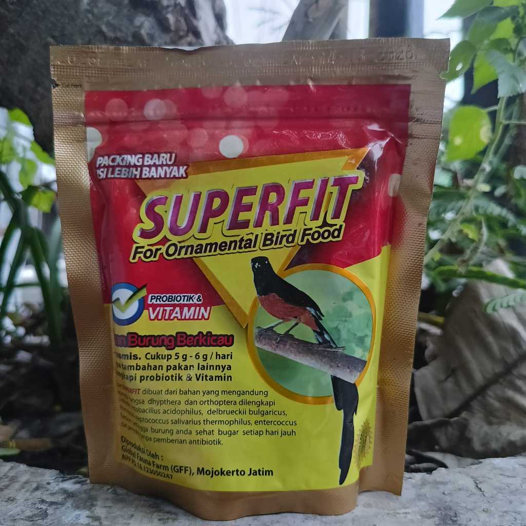 VOER SUPERFIT GOLD VOER KHSUSUS PAKAN HARIAN BURUNG MURAI BATU REMAJA DAN LOMBA