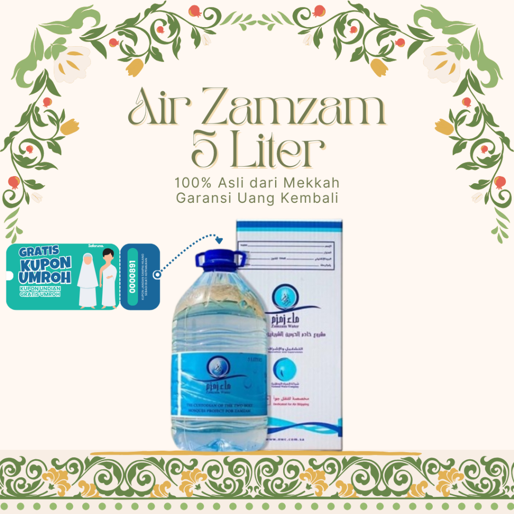

[ASLI MEKAH] Air Zam Zam 5 Liter - Original 100% Dijamin