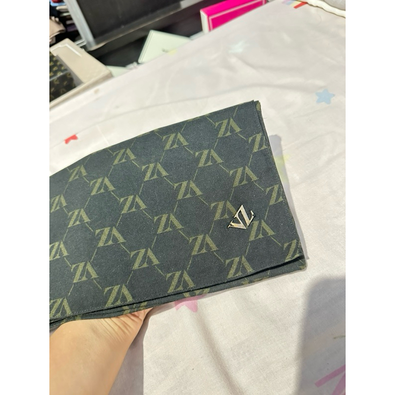 PRELOVED VIVI ZUBEDI MONOGRAM SCARF BLACK