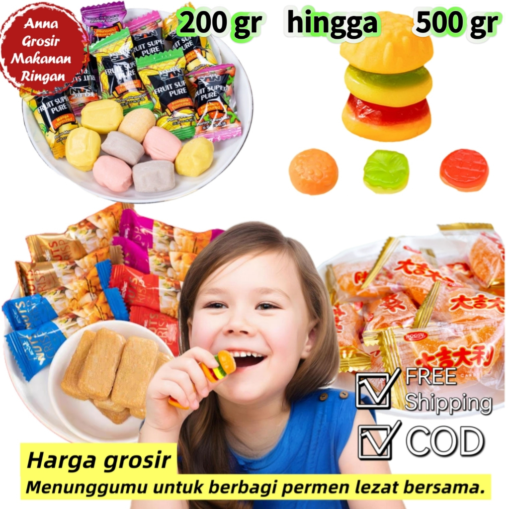 

【halal】 【Grosir】 DA JI DA LI Permen Gummy Rasa Jeruk / Permen Gummy Buah Rasa Malaysia / Permen Kacang / Permen Karet Hamburger Permen Impor Cina Permen Pernikahan Permen Meriah Permen Energi