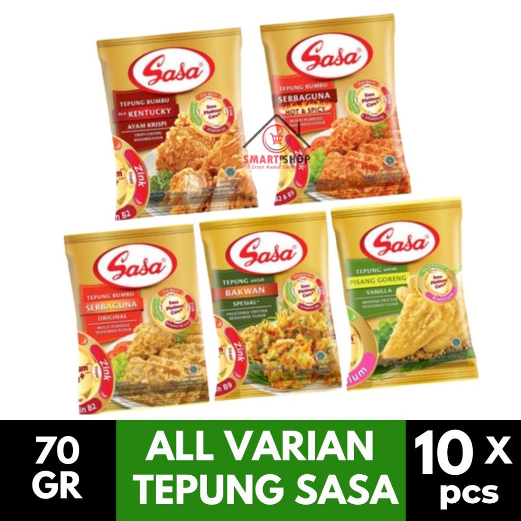 

10 PCS Sasa Tepung Bumbu Ayam Kentucky Bervitamin & Bermineral 70gr