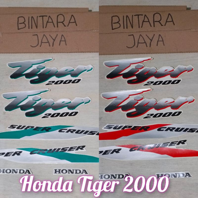 Sticker Lis Striping Honda Tiger 2000 Putih