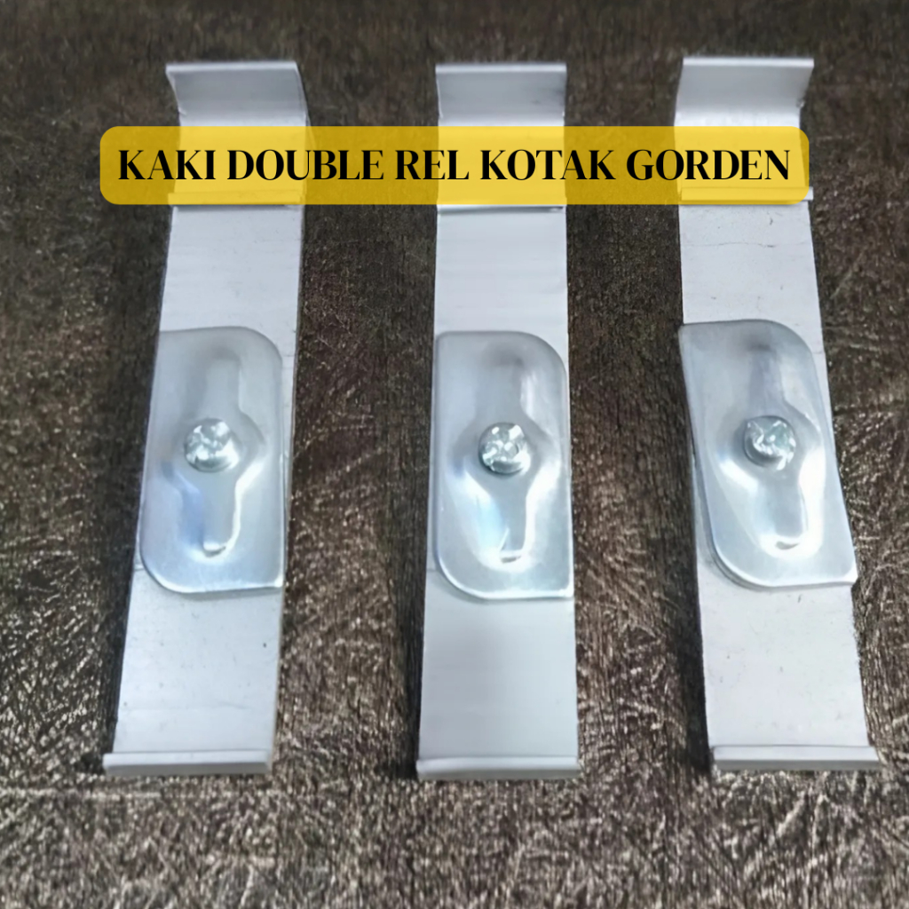 KAKI DOUBLE REL KOTAK GORDEN/BRECKET BESI REL GORDEN