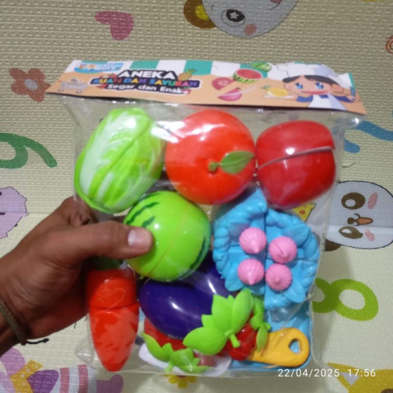 Mainan Anak BUAH POTONG MF 20/mainan buah buahan/BUAH  Potong