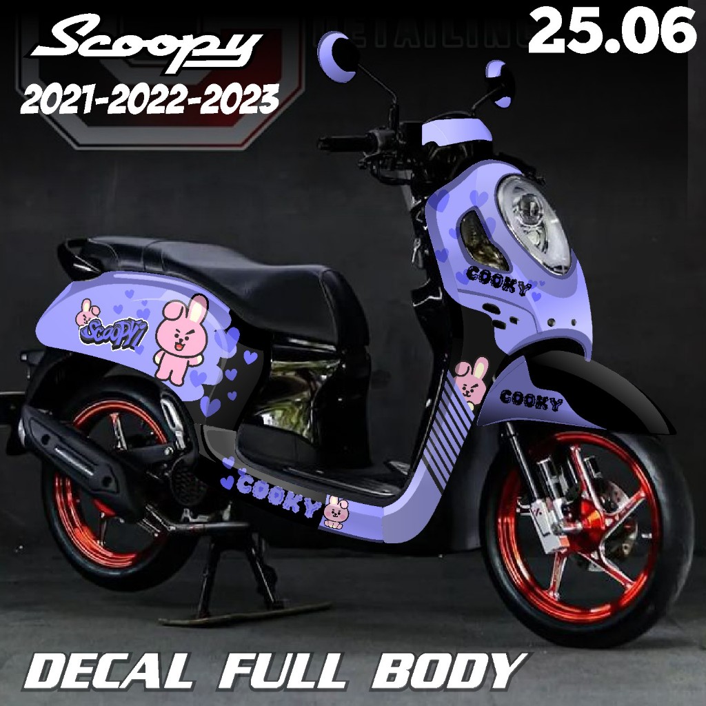 (COD) Decal Dekal Sticker Stiker  scoopy SCOOPY TERBARU 2020-2021-2023-2024 SCUTER SCOOPY  FULL BODY