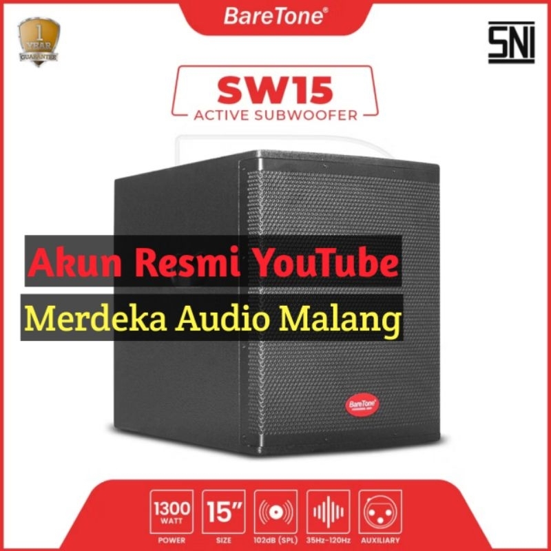 Speaker Subwofer Aktif15 Inch Baretone SW15 Original Baretone