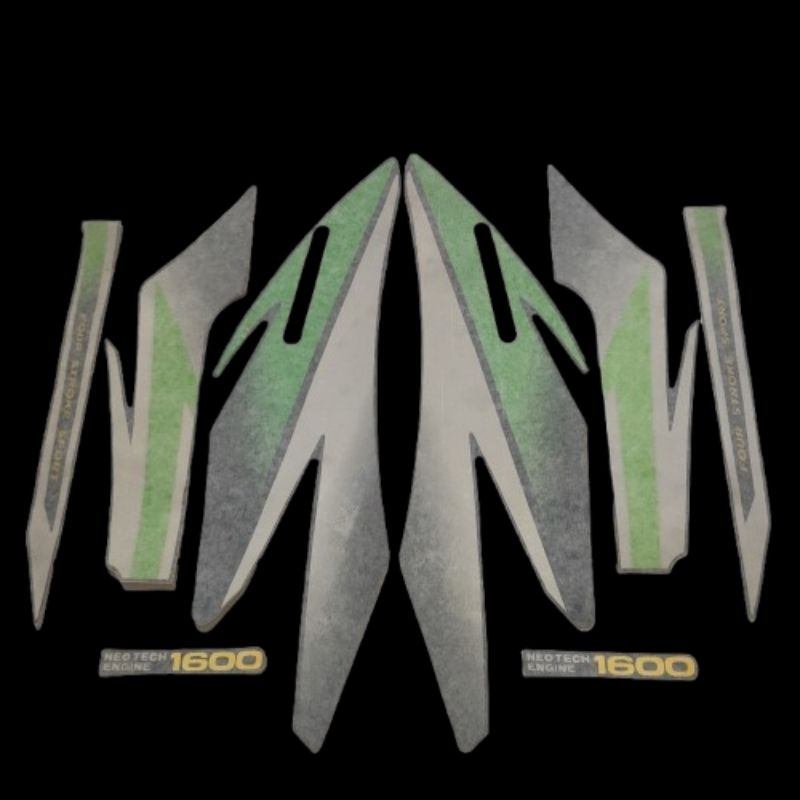 STRIPING STIKER STICKER GL PRO NEOTECH HIJAU SILVER KWALITAS ORI ORIGINAL