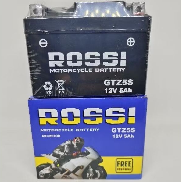 Aki Accu Kering Beat/ Mio/ Kharisma/Xeon Merek Rossi