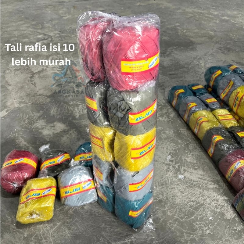 

(10 pcs) HARGA MURAH / tali rafia sjb 3000 / tali rafia warna warni / tali rafia tanggung / tali rafia eceran / tali rafia merah abu kuning biru hijau / tali plastik