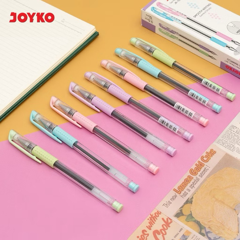 

Pulpen gel Joyko JK-100NTCO PASTEL 0.5mm Pena gel Hitam isi 12pcs