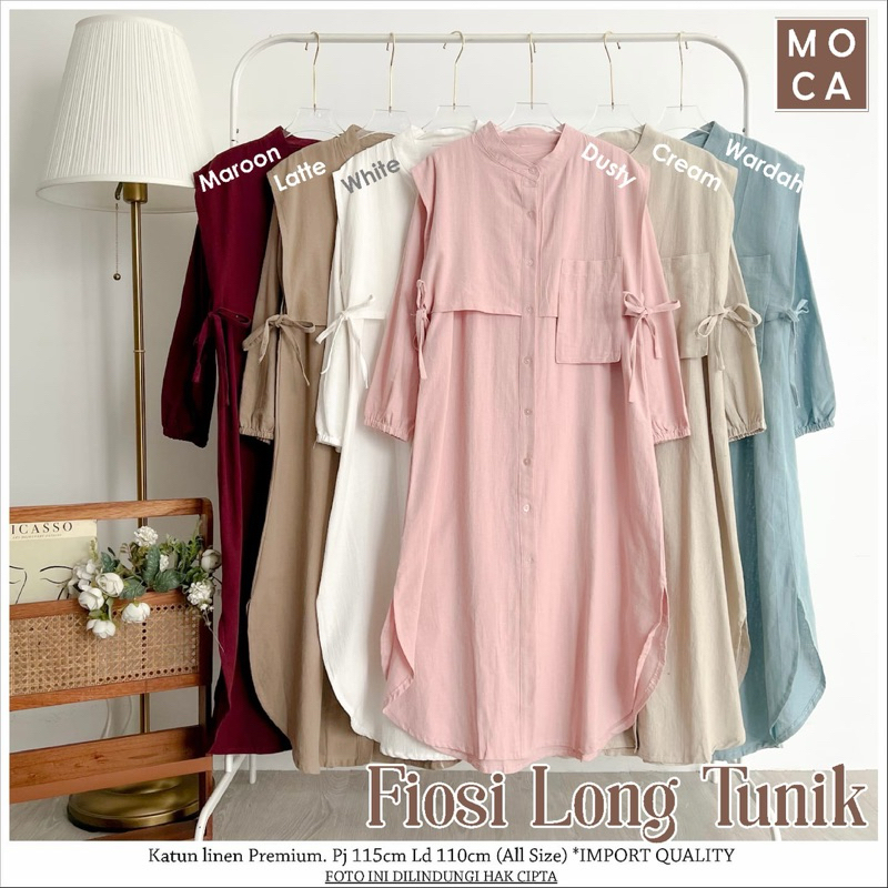 FIOSI LONG TUNIK BY MOCA TUNIK CANTIK SIMPLE MEWAH