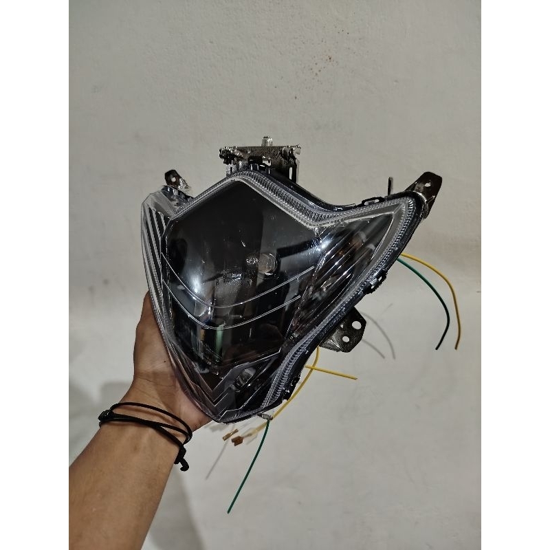 Headlamp Lampu Depan Satria Fu Facelift Tanpa Frame Custom Hitam