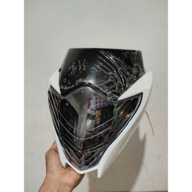 Reflektor Lampu Depan Satria Fu Facelift Plus Frame Custom Hitam