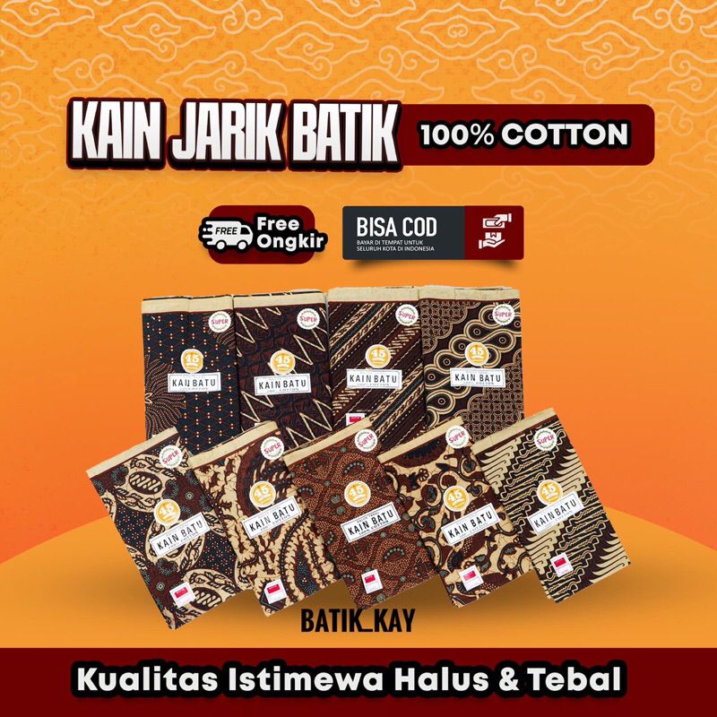Kain batik MODERN 45 - jarik jawa asli - kain batik panjang - samping panjang tebal lembut - jarik i