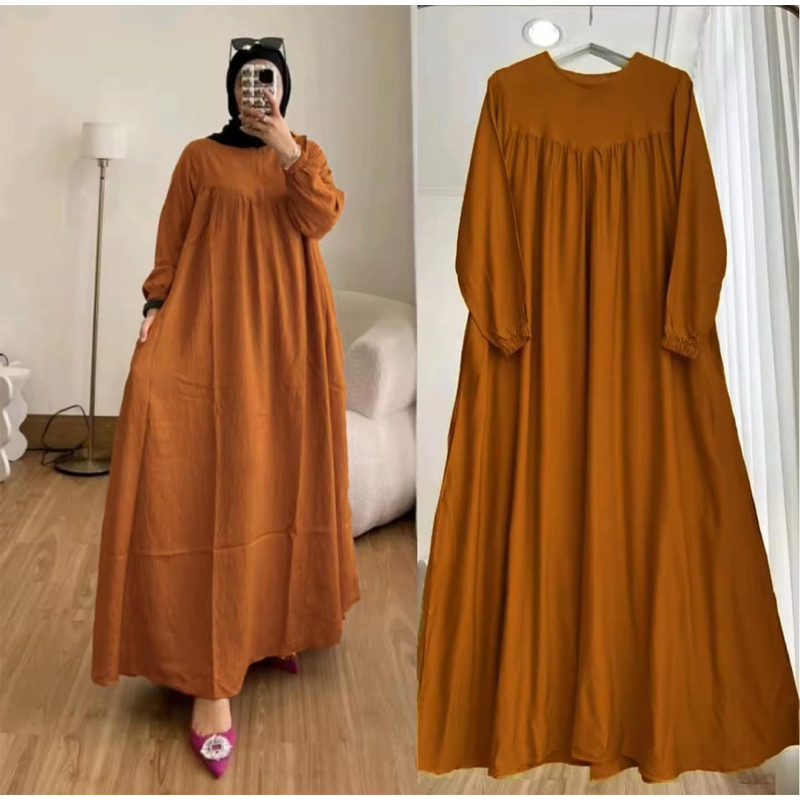 gamis polos ld 130//140 gamis jumbo semi abaya rayon twill nagita jumbo maxy halwa dress super jumbo