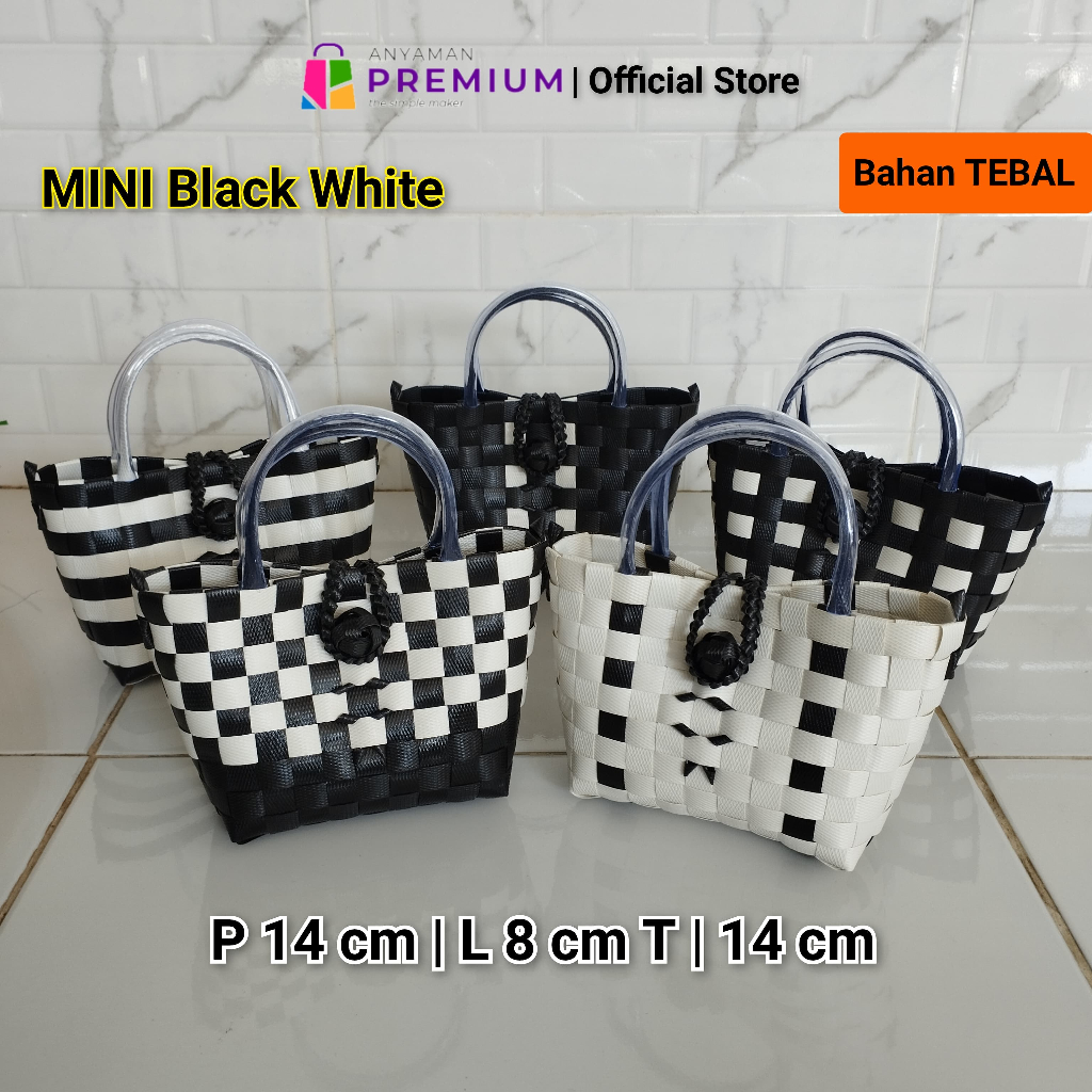 (MINI Black White) Tas Wanita/Tas selempang/Tas mini/Tas Souvenir/Tas hampers