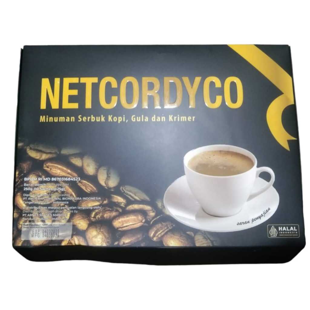

Kopi Netcordico 1 box isi 10 Sachet Original.