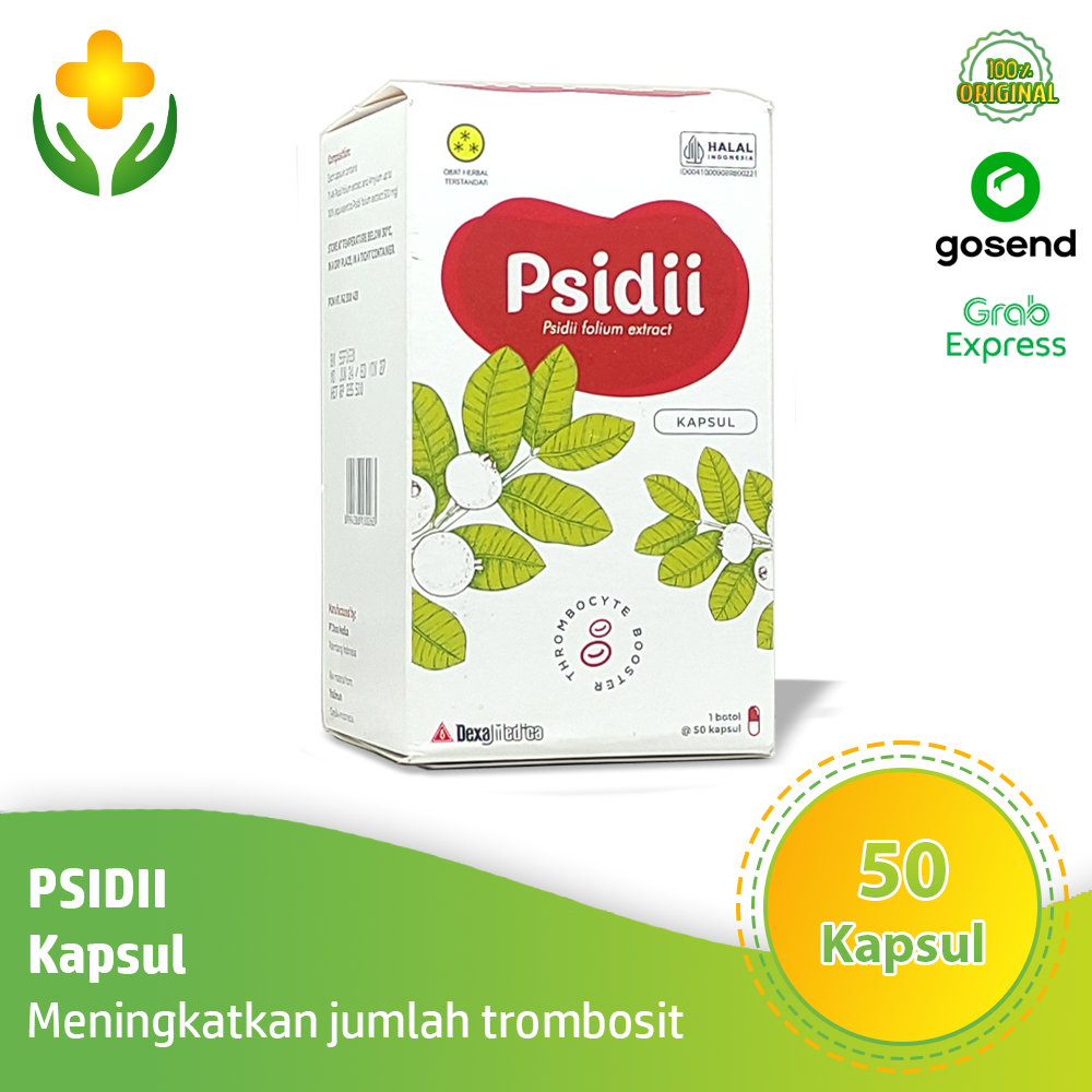 Psidii Kapsul 1 Botol isi 50 Kapsul - Obat Herbal Trombosit Darah
