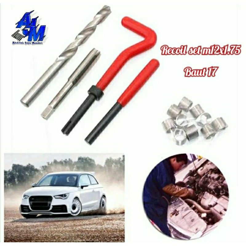 recoil set m12x1.75 recoil baut 17 kasar baut industri bukan recoil m6 x 1.0