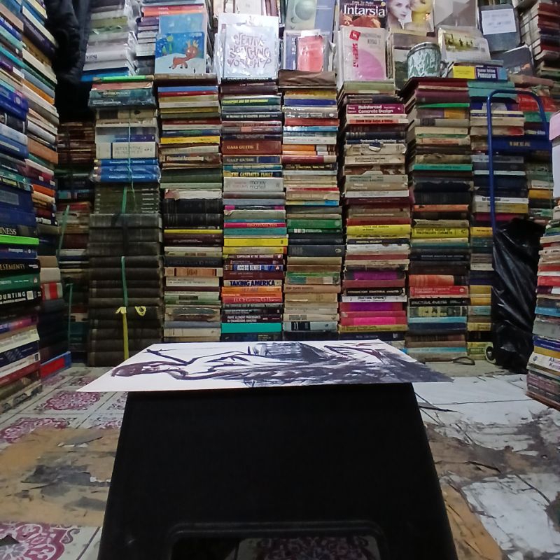 

lukisan cat minyak size tinggi 40cm lebar 27cm