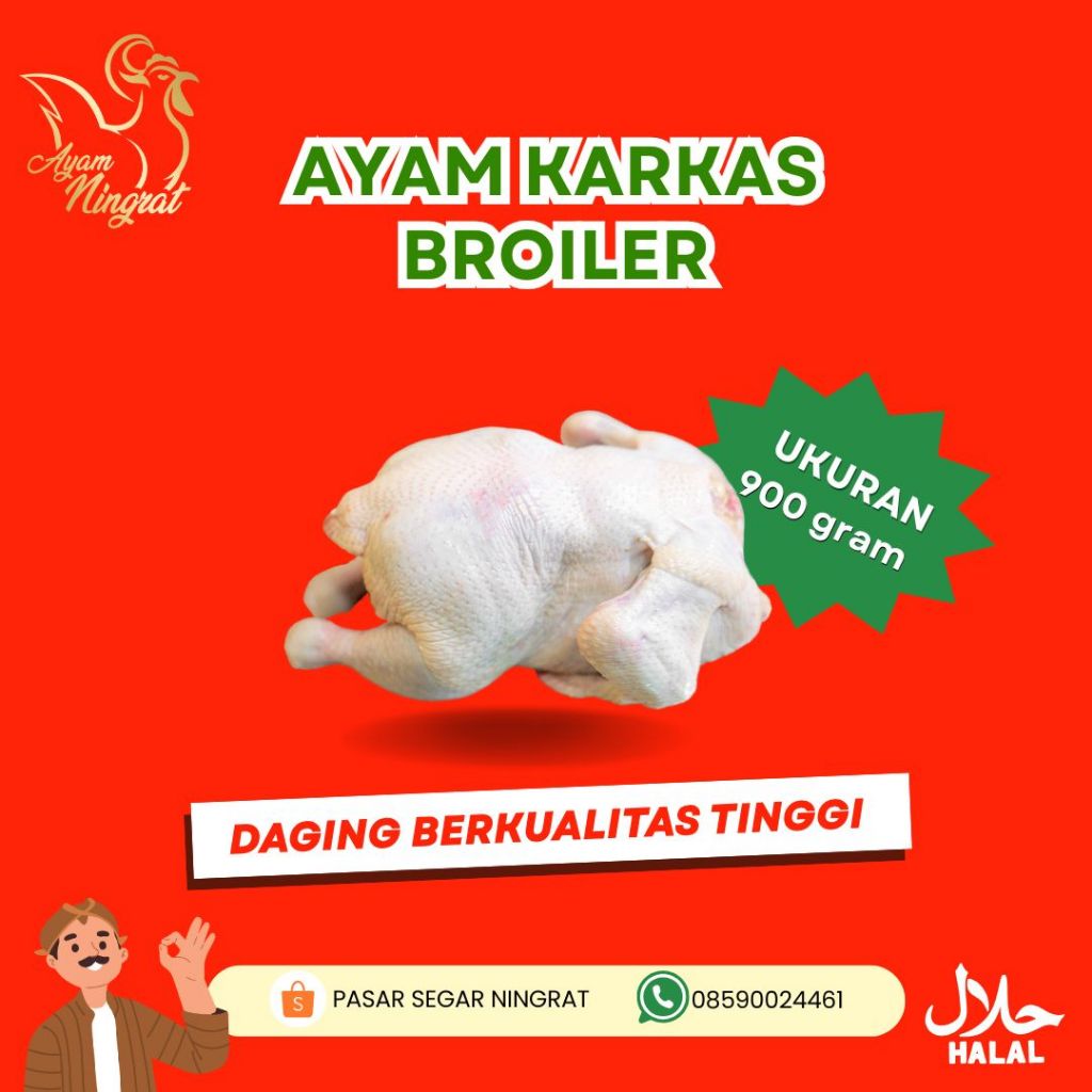 

PSN- Ayam Utuh Karkas Broiler 900 gram TERMURAH SIAP KIRIM!!
