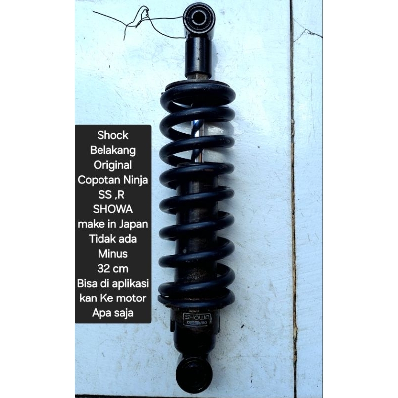 Shock Belakang Original Copotan Ninja SS ,R SHOWA
make in Japan
Tidak ada Minus
32 cm
Bisa di aplika