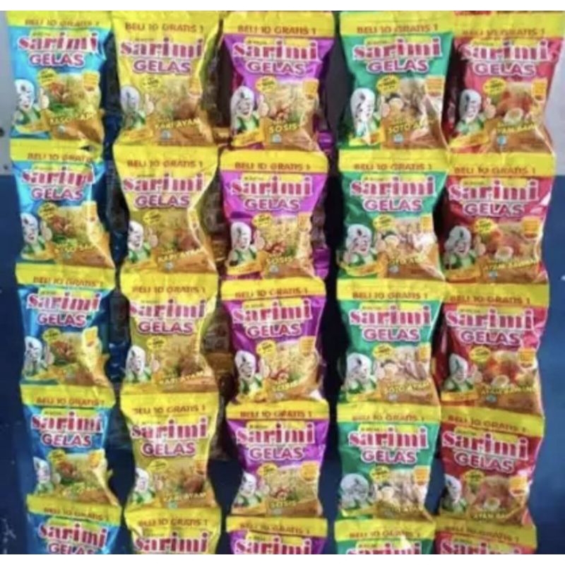 

Sarimi Gelas 1 renteng isi 10 bungkus