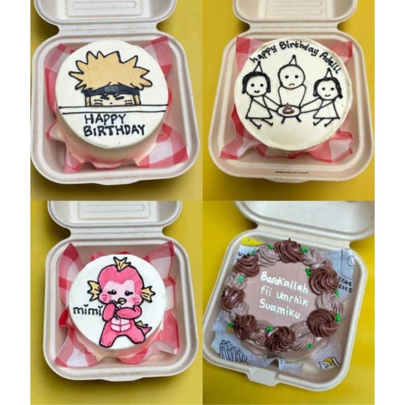 

[terima orderan mendadak] KOREAN BENTO CAKE/KUE BOX D.10 [bisa custom]