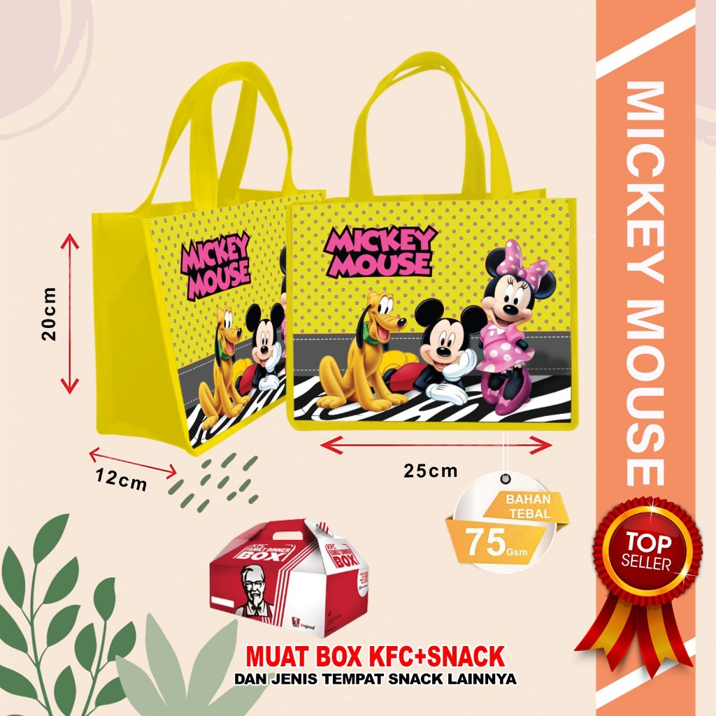 

Tas Ultah Mickey Mouse Kuning Goodie Bag Souvenir Ulang Tahun