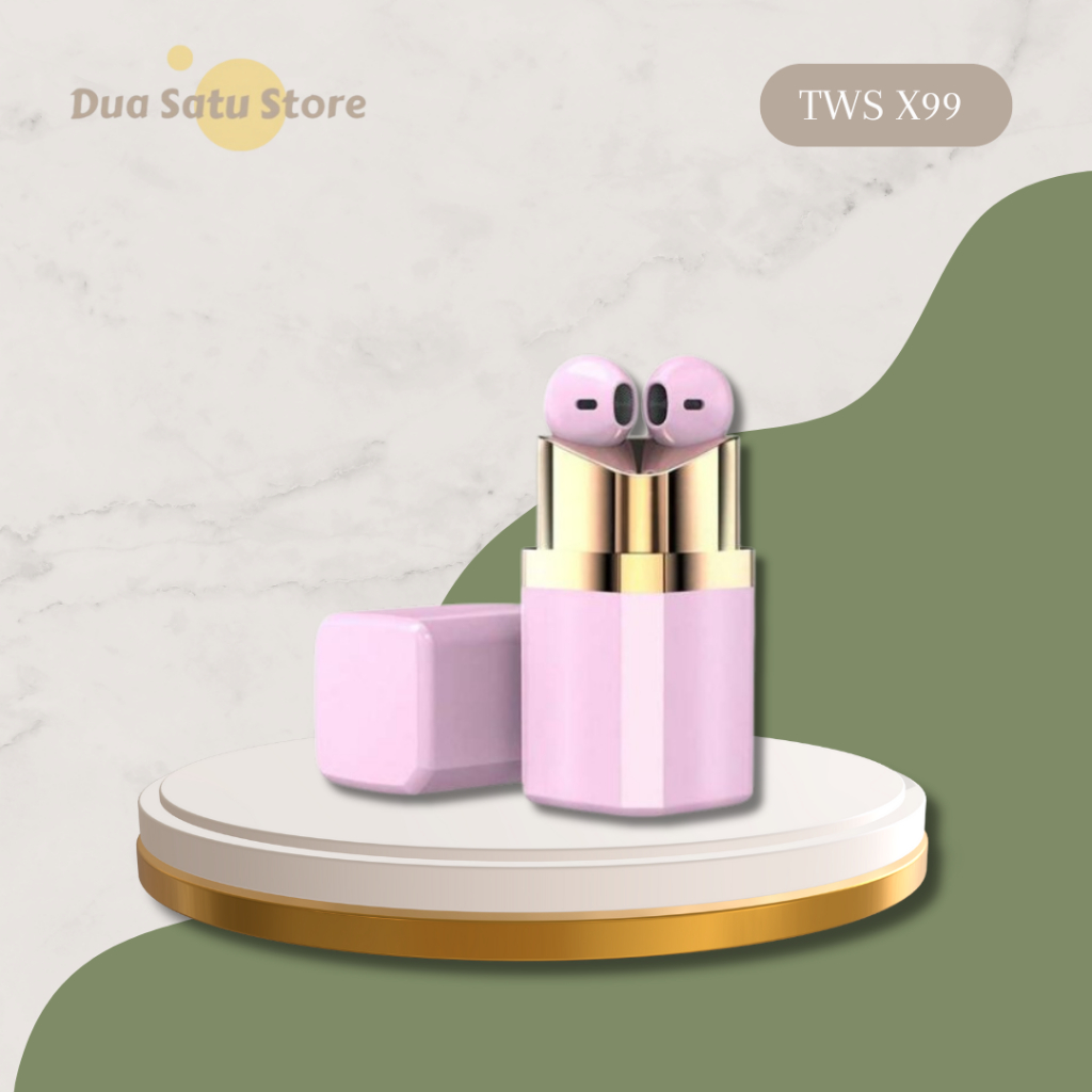Earphone X99 TWS Wireless Stereo Bentuk Lisptik