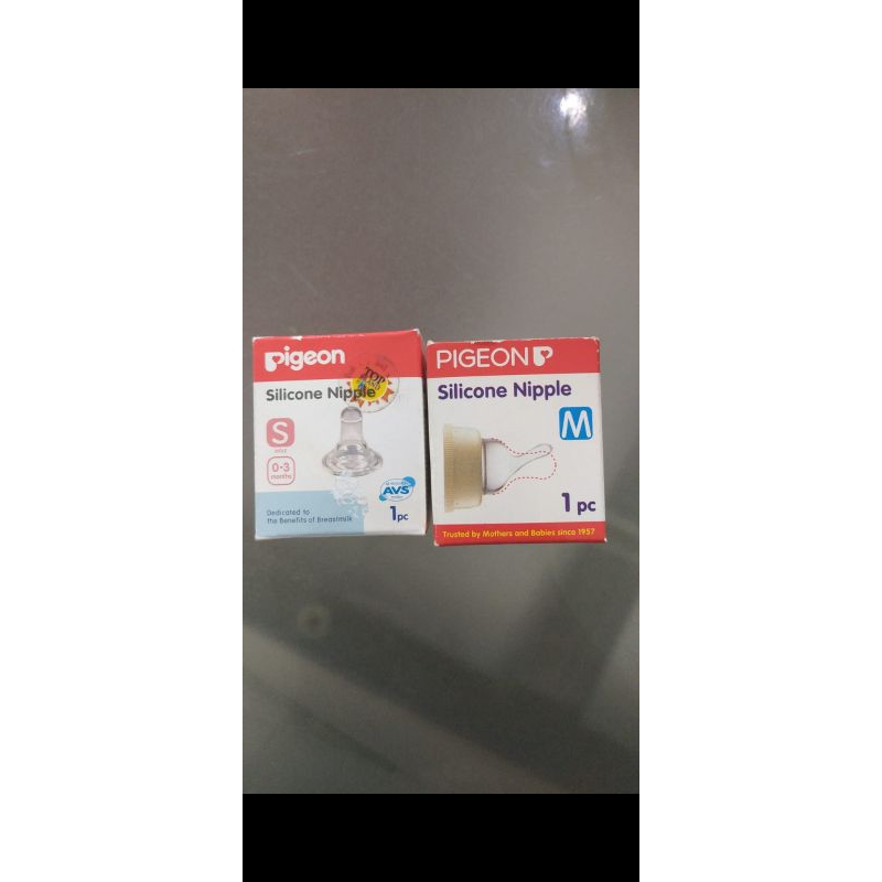 Pigeon sillicone nipple 1 pc box slim neck