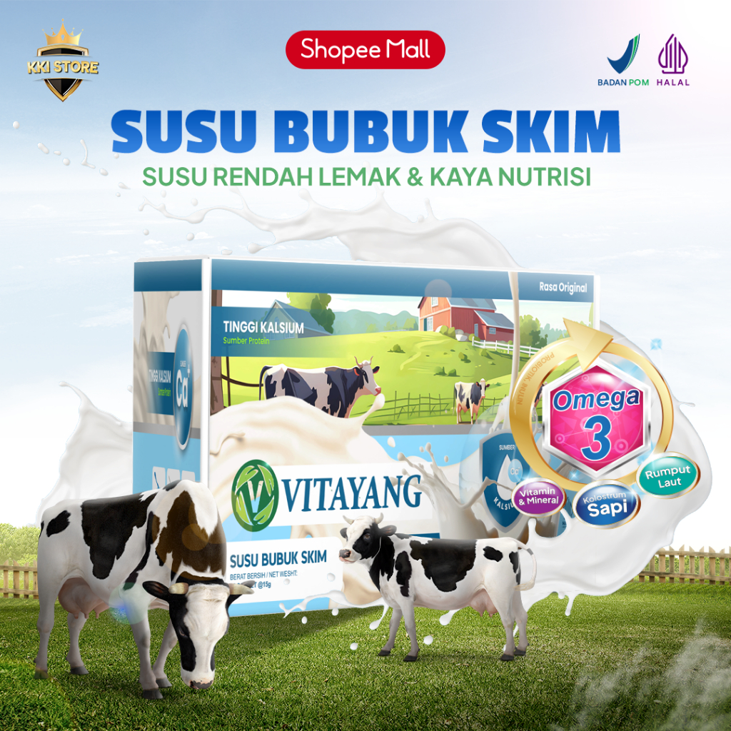 

Vitayang Susu Bubuk Skim Rasa Original [15 Sachet] | Susu Rendah Lemak Untuk Meningkatakan Daya Tahan Tubuh