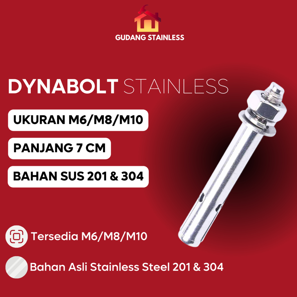 Dynabolt Stainless Baut Beton M6/M8/10