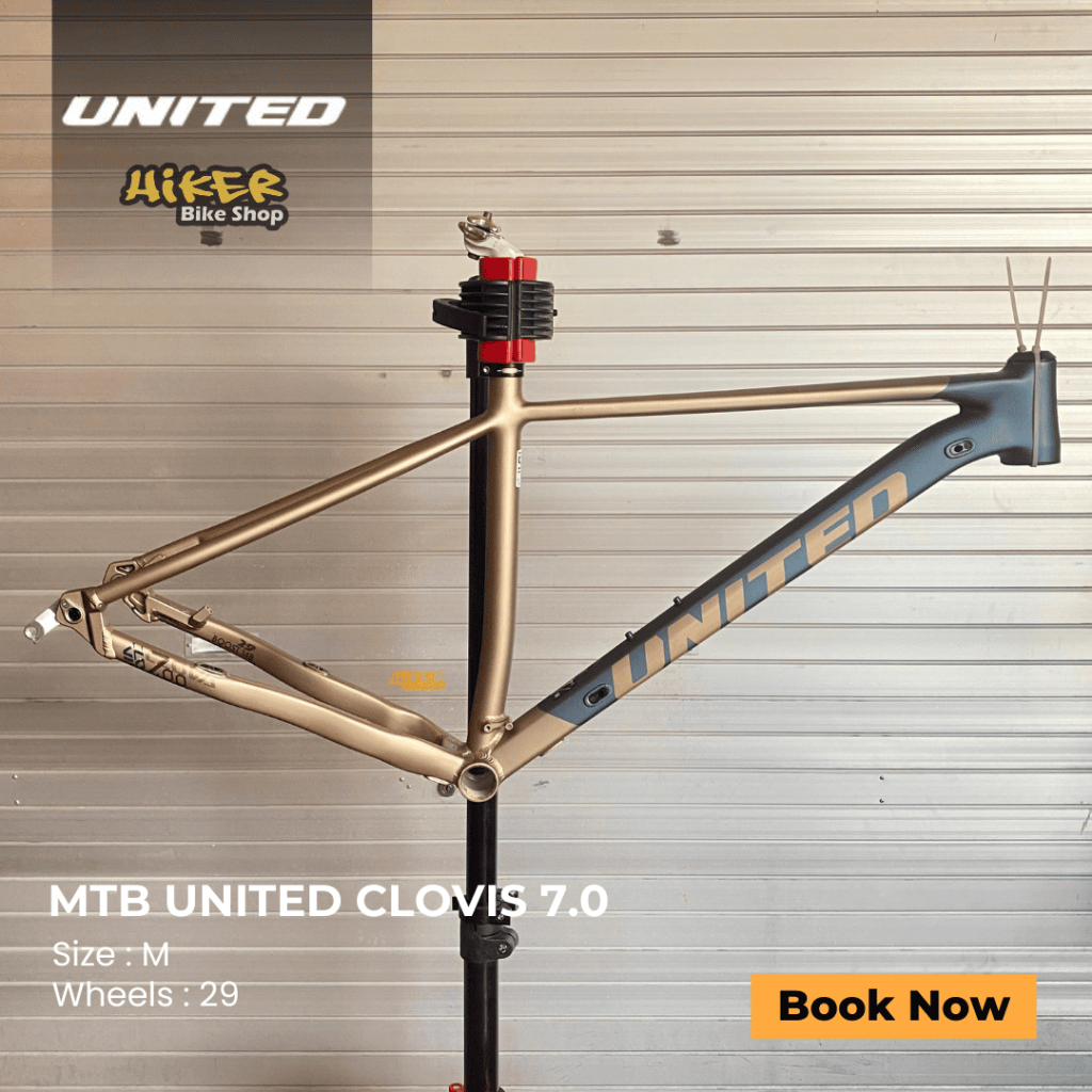 Frame Alloy MTB United Clovis 7.0 Size M Ban 29 Tapered Diameter Seattube 30.9mm TA Boost 12x148mm B