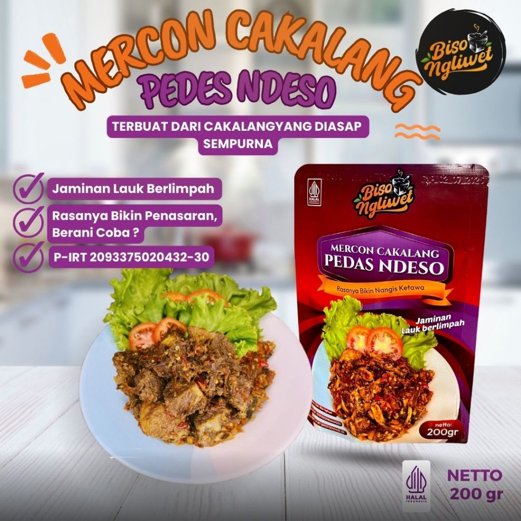 

Mercon Cakalang Pedas Ndeso | Ayam Suwir Medhog | Iga Petir Biso Ngliwet 200 Gr Lauk Siap Saji
