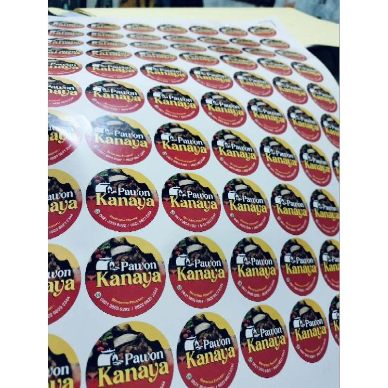 

Stiker label produk makanan,label kemasan
