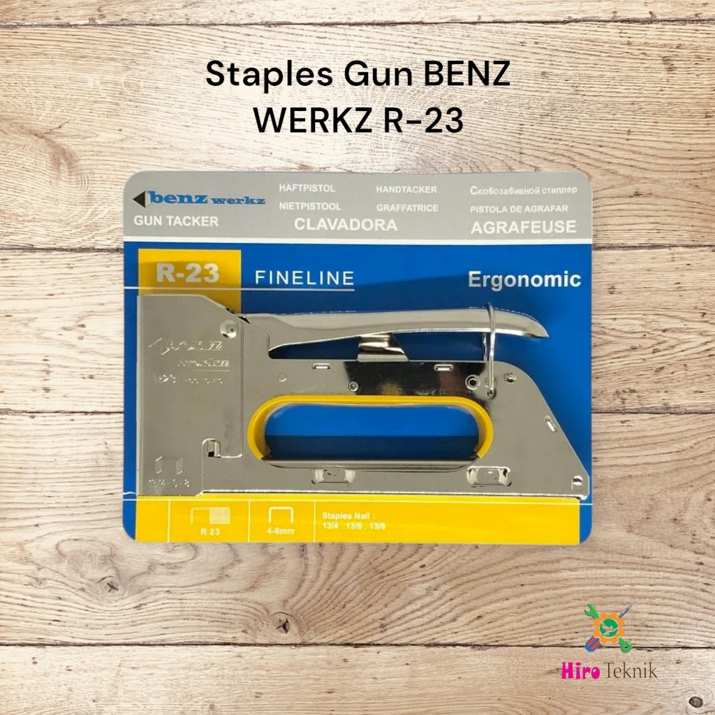 

Staples Gun BENZ WERKZ - Gun Tacker / Handtacker R-23 FINELINE ERGONOMIC/ Stapler Gun
