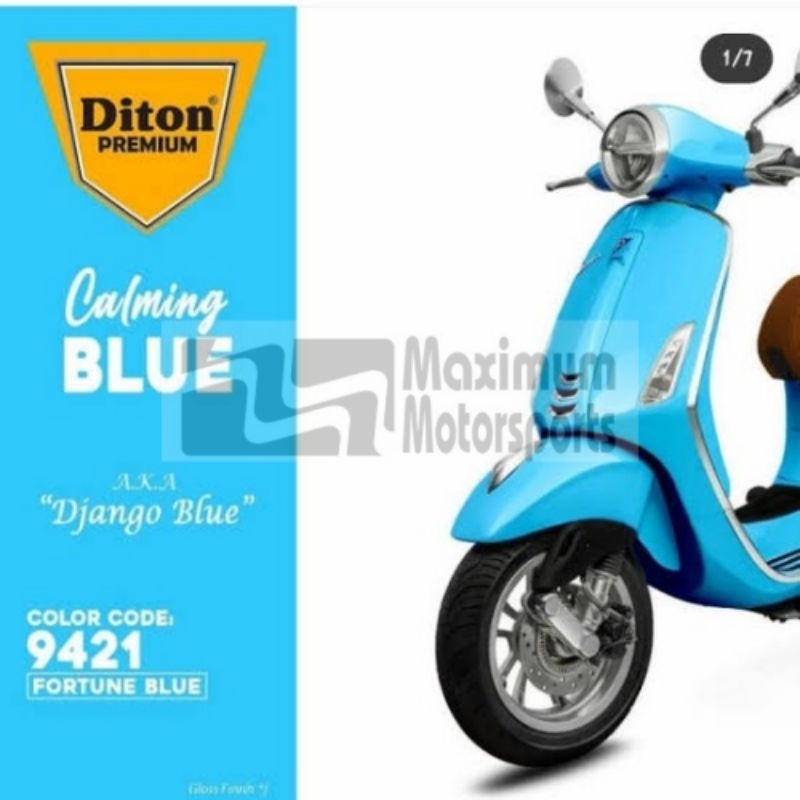DITON PREMIUM - 9421 FORTUNE BLUE(BIRU LANGIT/DORAEMON) - HIGH QUALITY