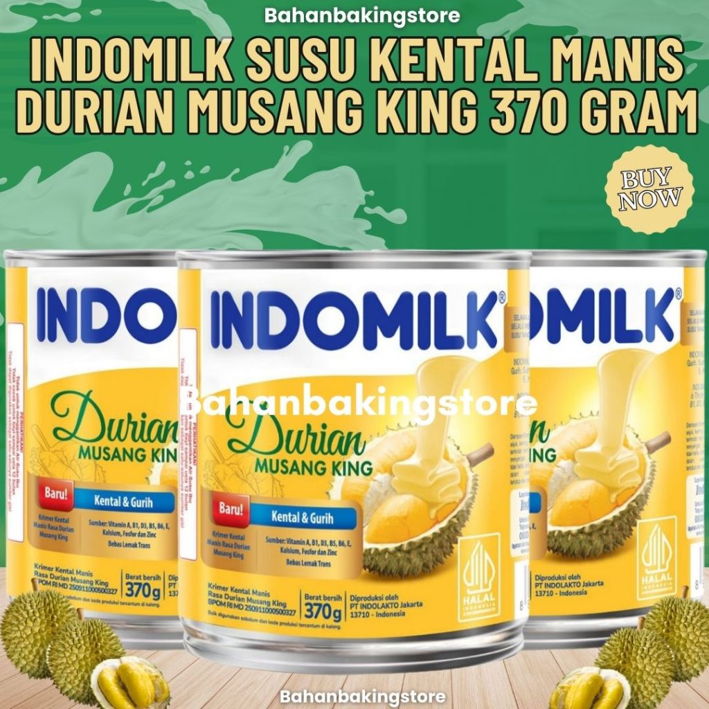 

INDOMILK SUSU KENTAL MANIS RASA DURIAN MUSANG KING KALENG 370 GRAM