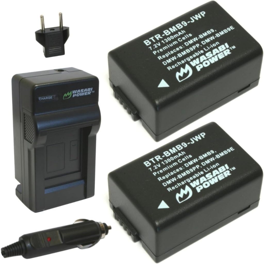 Wasabi Power Battery & Charger for Panasonic DMW-BMB9 DMW-BMB9E DMW BMB9 BMB9E Lumix DC FZ80 FZ80DK 