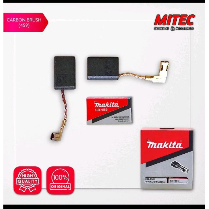 TERMURAH CARBON BRUSH 459 MAKITA for Gerinda maktec mt90 / Carbon Brush Gerinda CB 459 Makita for Ma