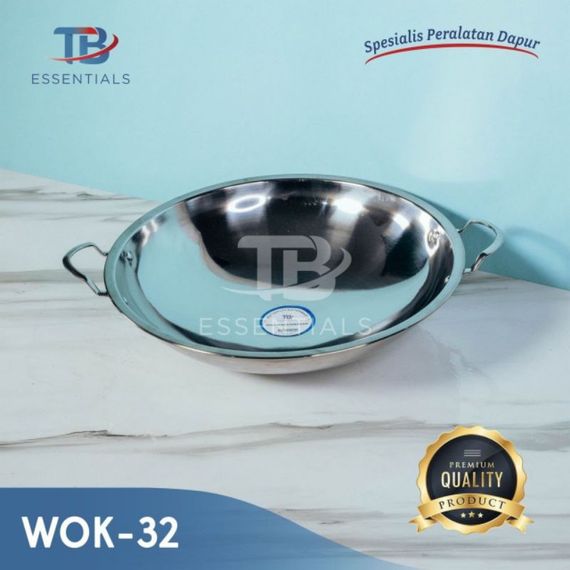 [TMPS] wajan wok stainless steel uk 21,24,26,28,30,32