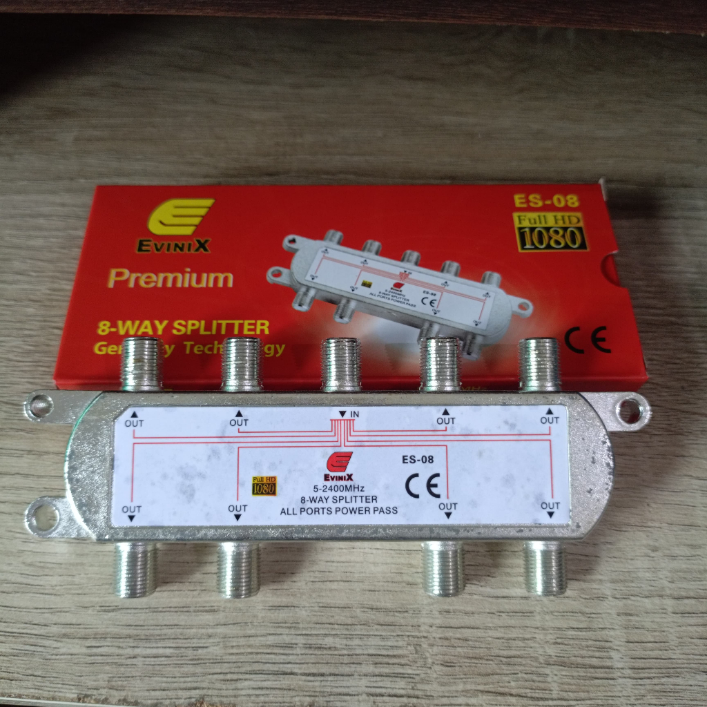 Bergaransi Splitter 8 Way SV01-08 Cabang Antena UHF Parabola Skyview ITS