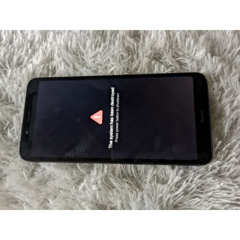 Redmi 7a Mentok Tulisan " The system has been destroyed "