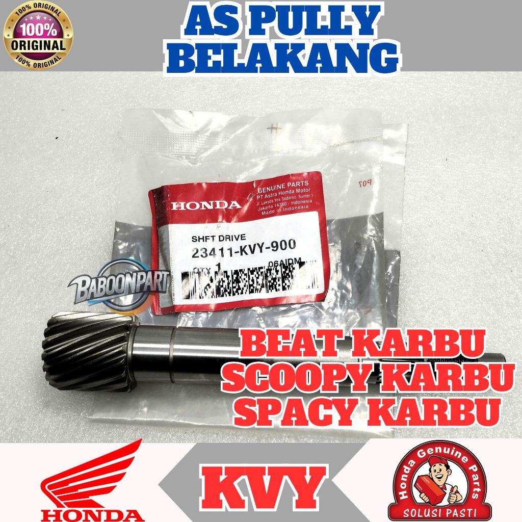 AS PULLY BELAKANG KVY ORIGINAL AHM BEAT KARBU / SCOOPY KARBU / SPACY KARBU