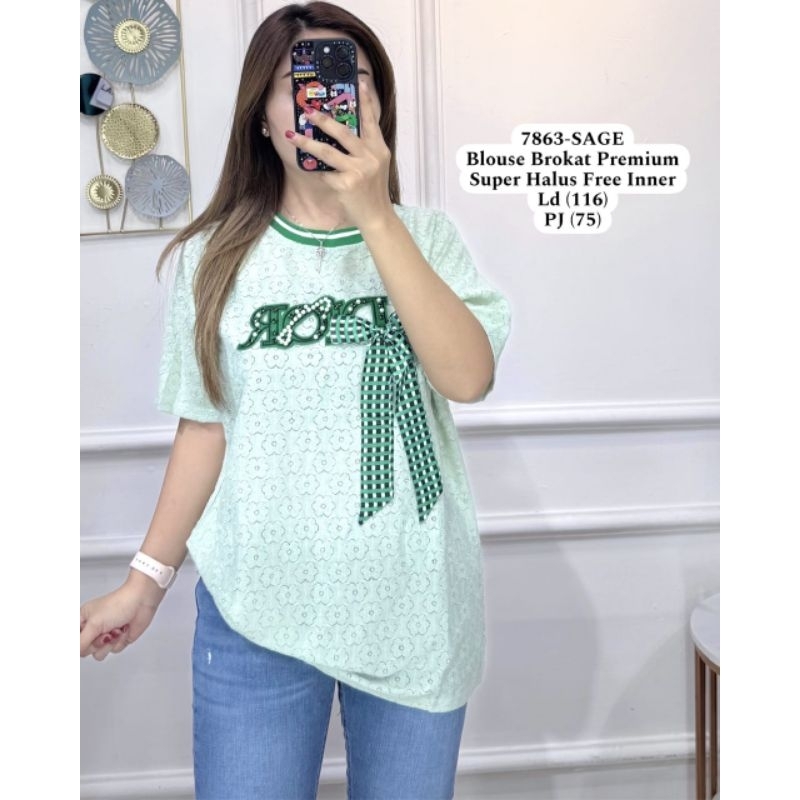 7863 Blouse Brokat Dior PREMIUm